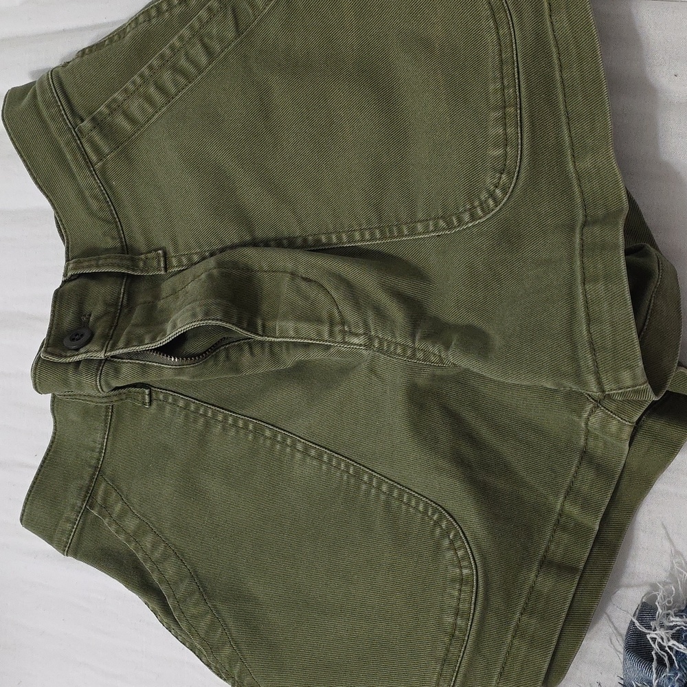 Madewell High Waist Green Shorts
